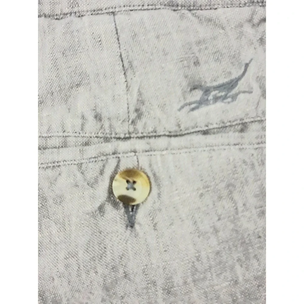 Madda Fella Key West Shorts  Men's Size 40 Gray 100% Linen Pockets Preowned‎